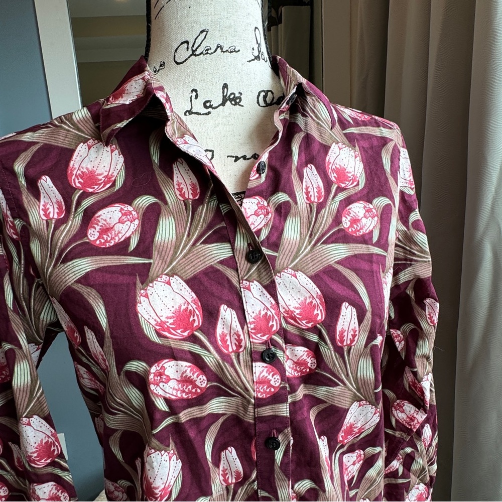 Brooks Brothers | Floral Tulip Zac Posen Design Button Down Shirt Size 8p